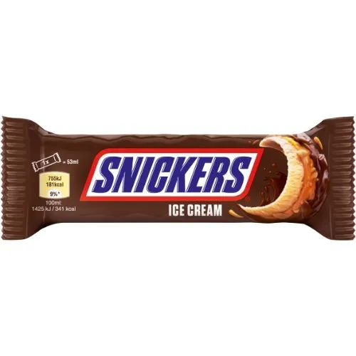 Ledų batonėlis SNICKERS, 53 ml / 48 g