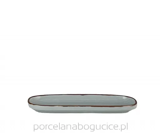 Lėkštė BERGEN Grey, ovali, porcelianas, 22 x 9 cm, H 2,3 cm, vnt