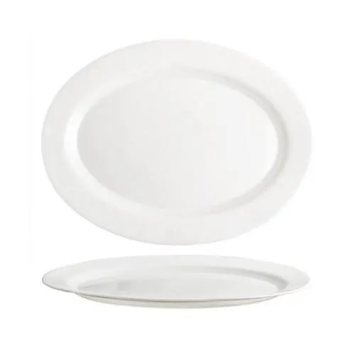 Šķīvis Cok ELBA, ovāls, rūdīts stikls, L 30 cm, 1gab