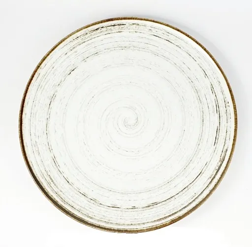Lėkštė NOSTALGIA White, su stačiu krašteliu, porcelianas, D 27 cm, vnt