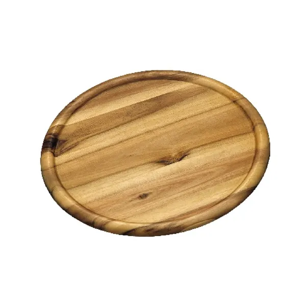 Lentelė - padėklas, su grioveliu,  akacijos medis, D 32 cm, H 2 cm, vnt