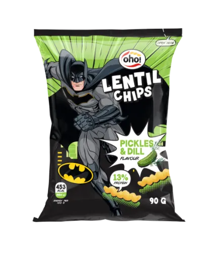 Oho Lēcu čipsi ar gurķu un diļļu garšu BATMAN 90g