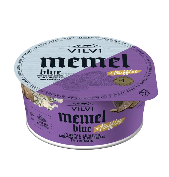 Lydytas pelėsinis sūris MEMEL BLUE, su trumais, 40 % rieb., 140 g