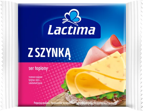 Lydytas sūris LACTIMA, su kumpiu, riekėlėmis, 130 g