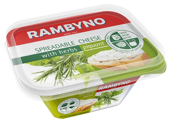Kausētais siers RAMBYNO ar zaļumiem 175g