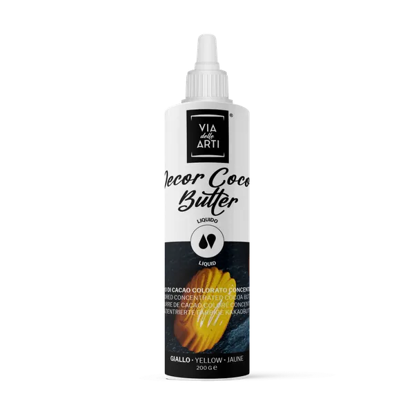 Maistiniai kakavos sviesto koncentratas  Decor Cocoa Butter, geltonas, 200 g