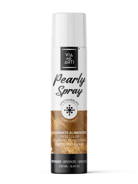 Maistiniai purškiami dažai PEARLY SPRAY, bronzinės perlo spalvos, azo free, 250 ml