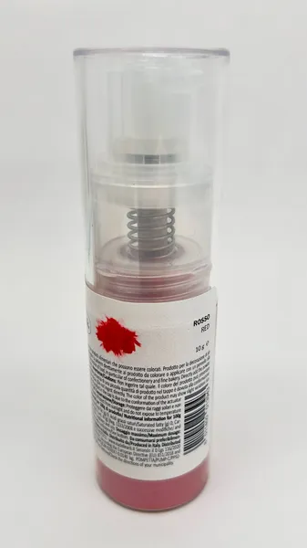 Maistiniai purškiami dažai PUMP SPRAY POWDER, raudonos spalvos, 10 g
