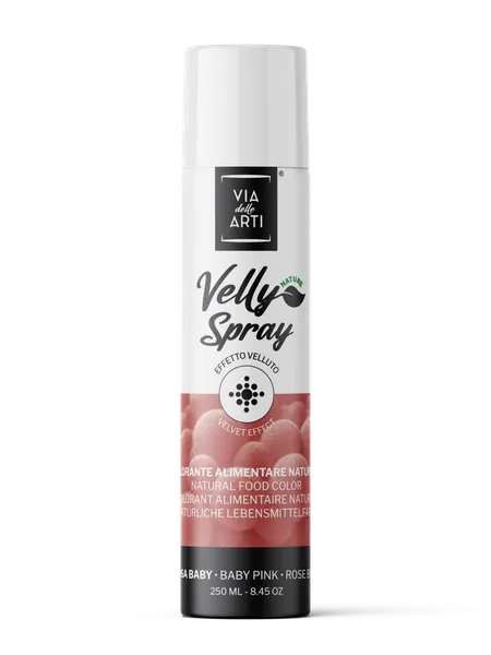 Maistiniai purškiami dažai, VELLY aksominė rožinė natūralūs, 250 ml