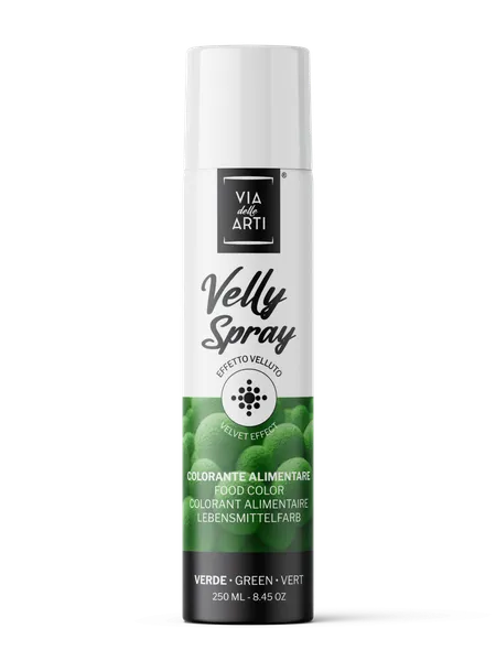 Maistiniai purškiami dažai VELLY, su kakavos sviestu, žali, 250 ml