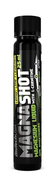 Uztura bagātinātāju dzēriens BioTechUSA Magna Shot, citrona laima garša, 25ml