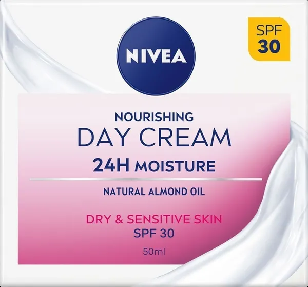 Maitinamasis dieninis veido kremas NIVEA Aqua Effect, sausai ir jautriai odai, 50 ml