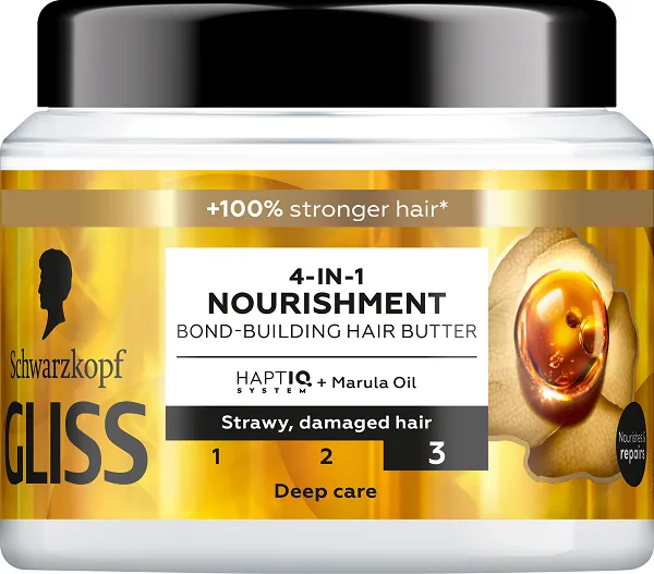 Maitinamoji plaukų puoselėjimo kaukė GLISS Nourish 400 ml
