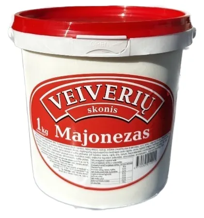 Majonezas VEIVERIŲ, be konservantų, 35 %, 1 kg (M)
