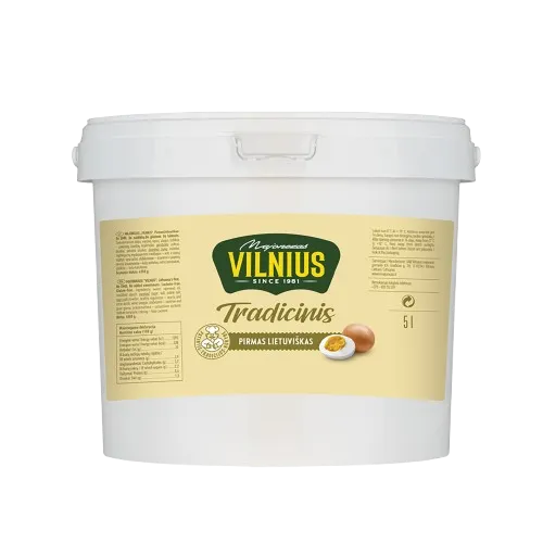 Majonezas VILNIUS, Pirmas Lietuviškas, 35%, 5 kg