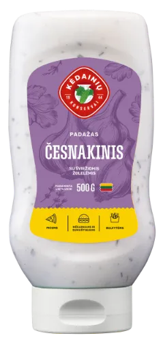 Majonezinis padažas KĖDAINIŲ Česnakinis, 40% rieb.  500g