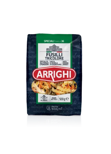 Makaronai  ARRIGHI, kietagrūdžiai, su pomidorais, špinatais, 500 g