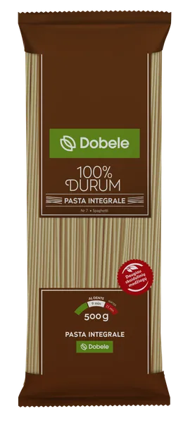 Makaronai DOBELE, Spaghetti, pilno grūdo, 500 g