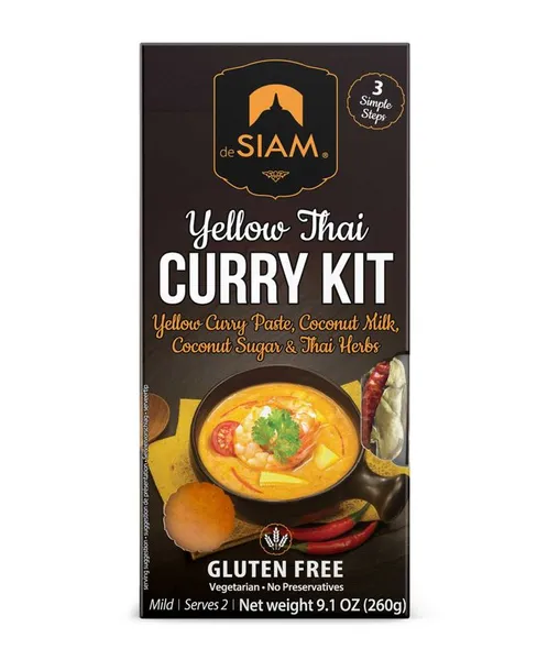 Komplekts deSIAM Yellow Thai Curry, ar dzelteno kariju, 260g