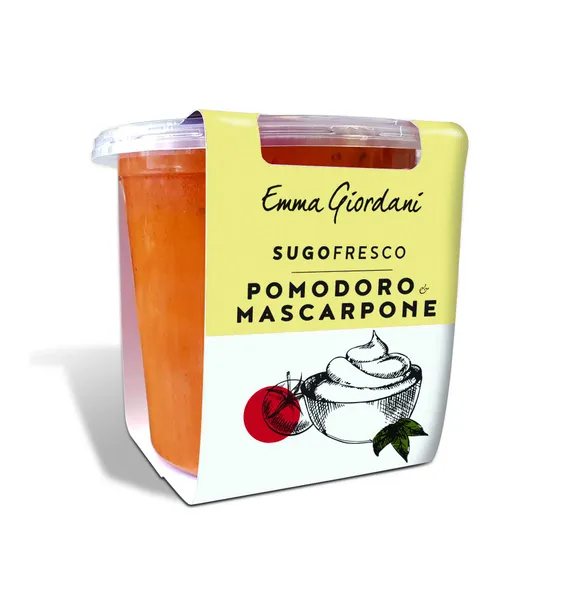 Makaronų padažas EMMA GIORDANI, su pomidorais ir maskarponės sūriu, 300 g