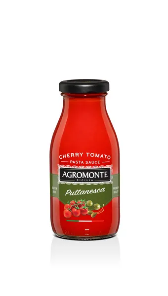 Makaronų padažas su vyšniniais pomidorais, žaliomis alyvuogėmis ir kaparėliais AGROMONTE, 260 g