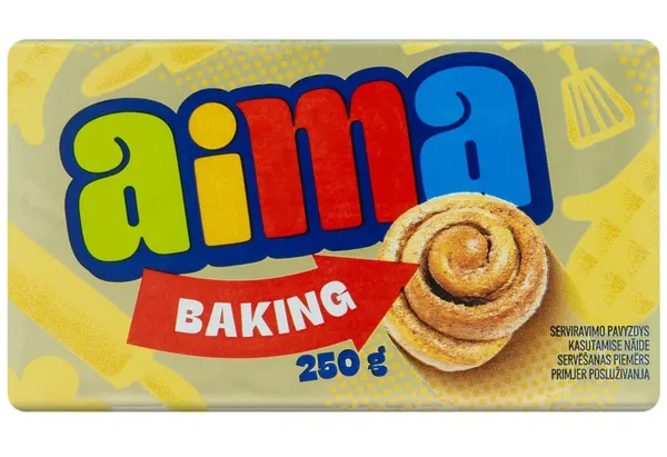 Margarīns AIMA, cepšanai, 60%, 250g