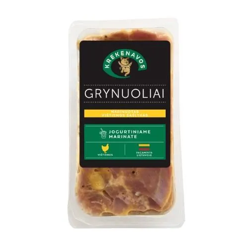Marinuotas vištienos šašlykas GRYNUOLIAI, jogurtiniame marinate, vakuume, 800g