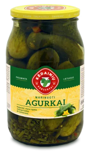 Marinuoti agurkai KĖDAINIŲ, 850 g / 440g