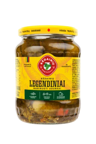 Marinuoti agurkai KĖDAINIŲ Legendiniai, 660 g / 330 g