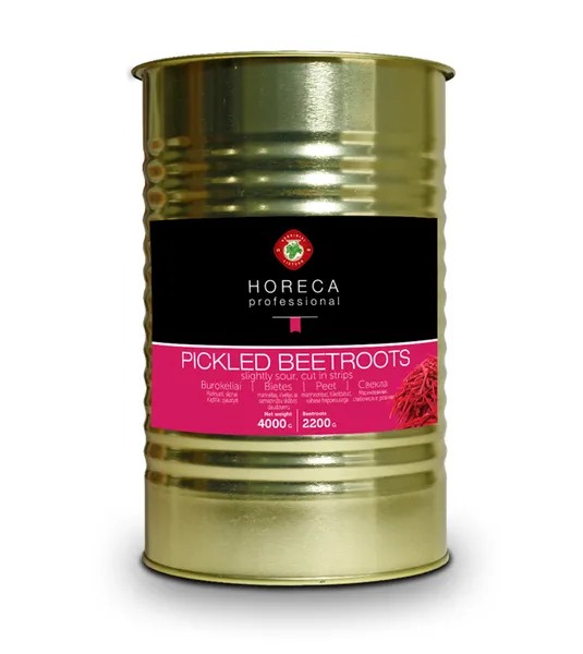 Marinuoti burokėliai KĖDAINIŲ horeca professional, pjaustyti šiaudeliais, 4 kg/2,2 kg