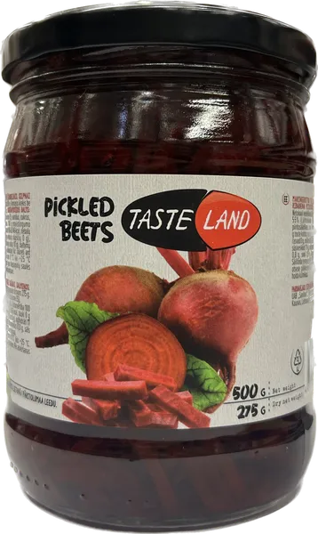 Bietes marinētas TASTE LAND, salmiņos,  500g/275g