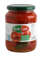 Paprika marinēta, ceturtdaļas TASTE LAND, 650g/290g