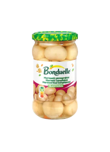 Marinuoti pievagrybiai  Traditional BONDUELLE, 280 g / 165 g