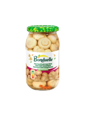 Marinuoti pievagrybiai Traditional BONDUELLE, 540 g / 290 g