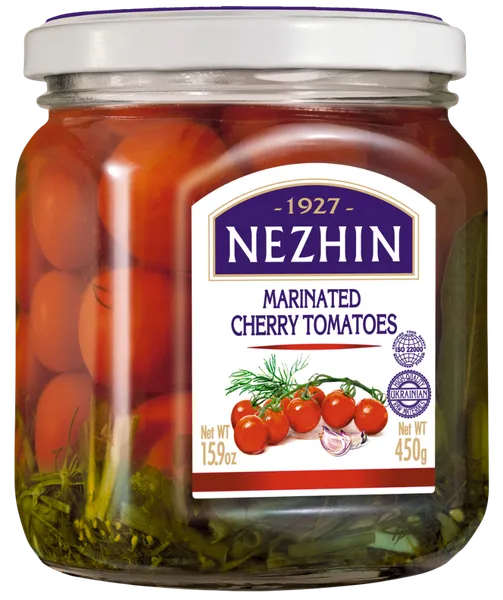 Ķiršu tomāti, marinēti NIZHYN , 450g/243g