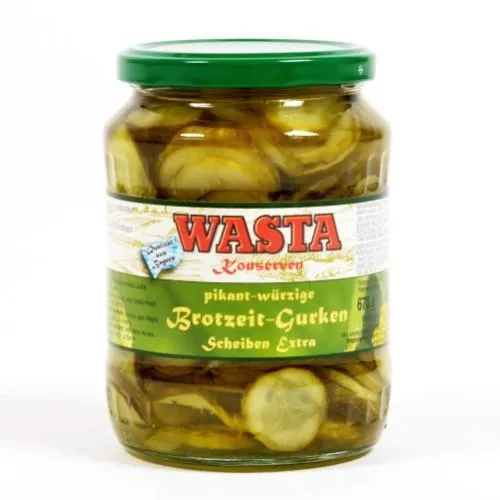 Gurķi šķēlēs WASTA, 670g/360g