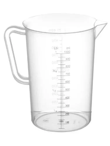 Matavimo indas, polipropilenas, 1 l, D 11 cm, H 17 cm, vnt