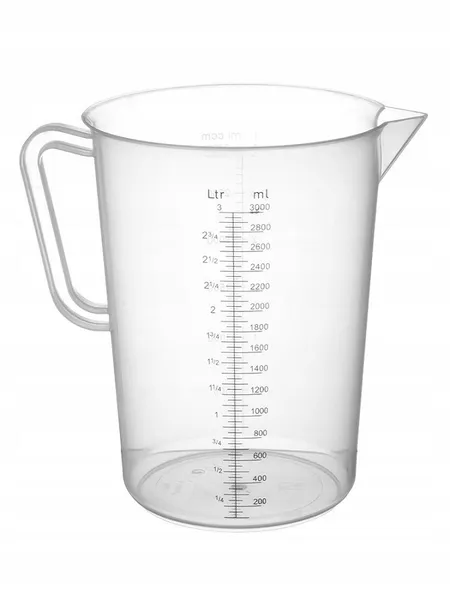 Matavimo indas, polipropilenas, 3 l, D 16 cm, H 24 cm, vnt