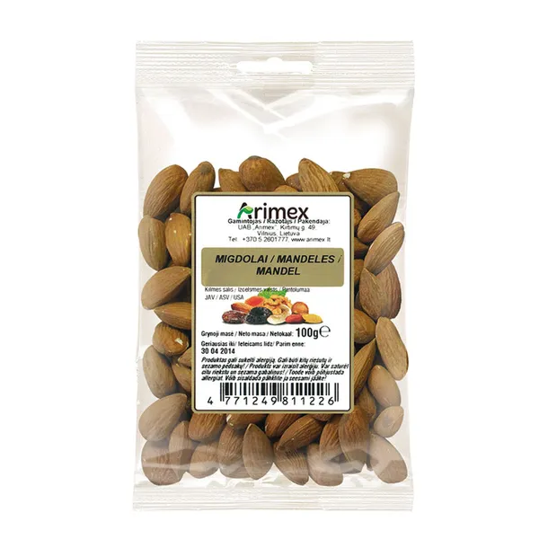 Rieksti mandeles Arimex 100g