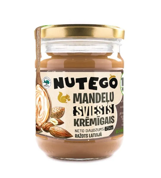 Migdolų riešutų kremas NUTEGO, 100 %, 250 g