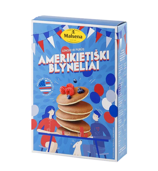 Miltinis mišinys MALSENA, amerikietiškiems blyneliams, 300 g
