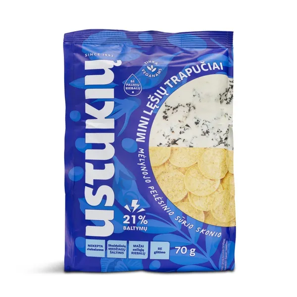 Lēcu kraukšķi USTUKIU ar zilā siera garšu 70g