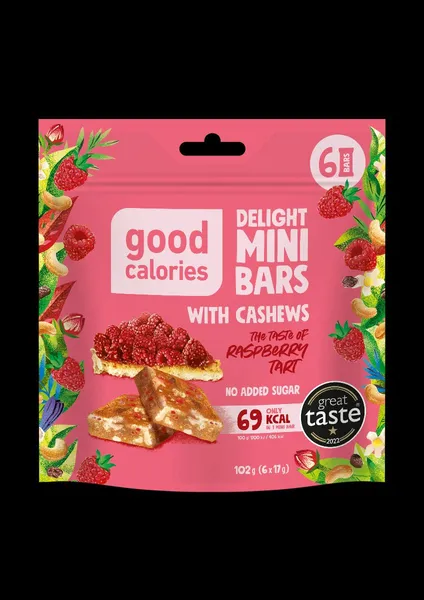Mini riekstu batoniņi ar avenēm GOOD CALORIES, 102g