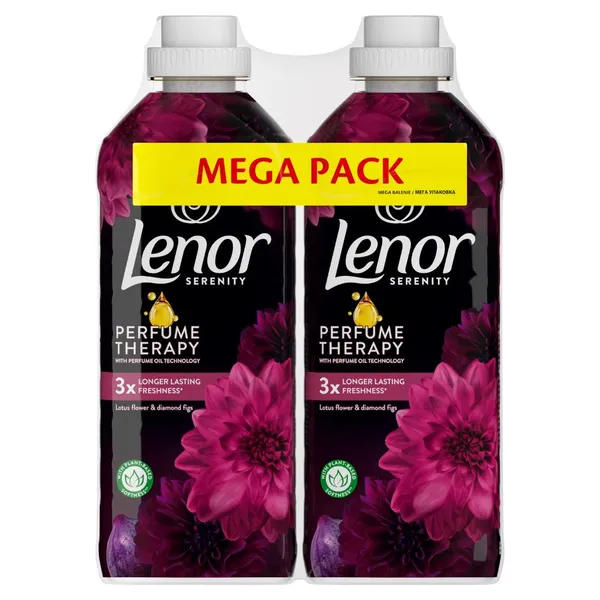 Minkštiklis LENOR Lotus Water & Diamond Figs, 74 skalb., 2 x 925 ml