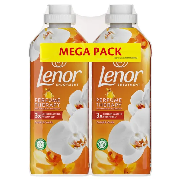 Minkštiklis LENOR Orchid & Vanilla, 74 skalb., 2 x 925 ml
