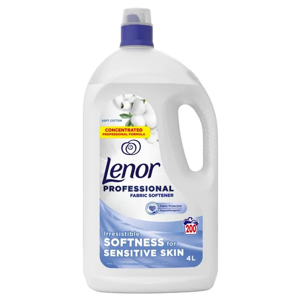 Minkštiklis LENOR Professional, Soft Cotton, 4l, 200 skalbimų