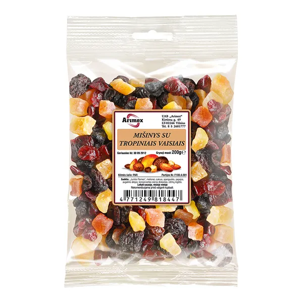 Mišinys su tropiniais vaisiais ARIMEX, 200 g