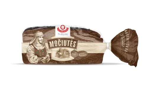 MOČIUTĖS juoda duona, raikyta, 450 g