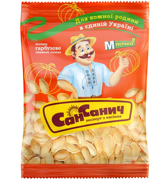 Moliūgų sėklos SAN SANICH, skrudintos, su druska, 80 g