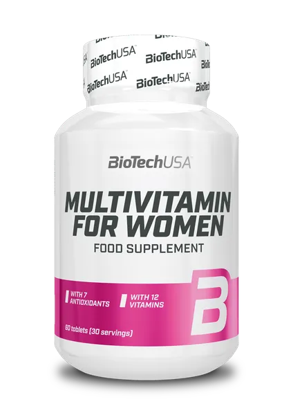 Multivitaminai moterims BioTechUSA, tabletės, 60 vnt